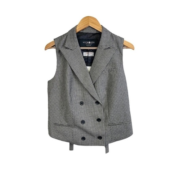 HYDROGEN Men Plaid Vest Made In Italy - Picture 1 of 6